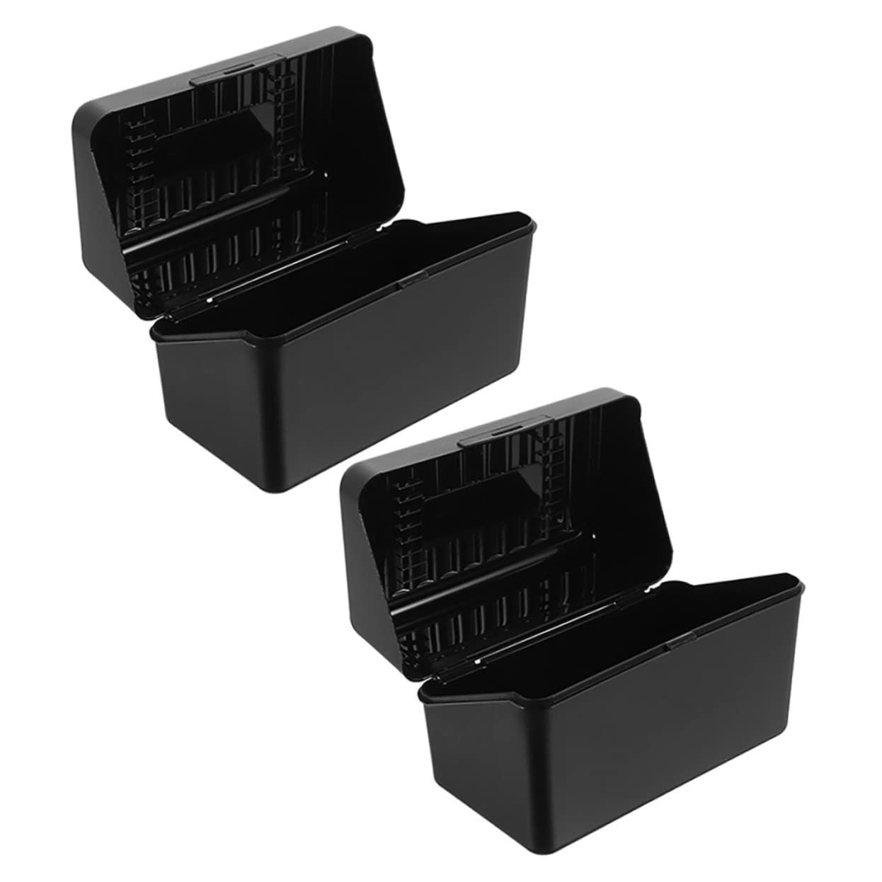Uonlytech 2 Set Scatola Di Stoccaggio Dei Biglietti Da Visita Indice Astuccio Contenitori Porta Tessere Per Ufficio Titolare Del Biglietto Da Visita Pp Nero 2 Pezzi * 2