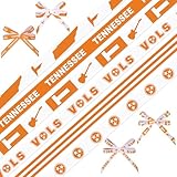【Tennessee Volunteers Designs】 Our grosgrain ribbon set features Tennessee themed patterns, including the iconic "VOLS" lettering, Tennessee guitar logo, tri-star emblem, signature "T" symbol, checkerboard print, and official state motifs. Perfect fo...