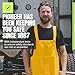 Pioneer Waterproof PVC Work Suit for Men – Repel Rain Gear Yellow Safety Jacket and Bib Pants - 3 PC Set With Detachable Hood - X-Large