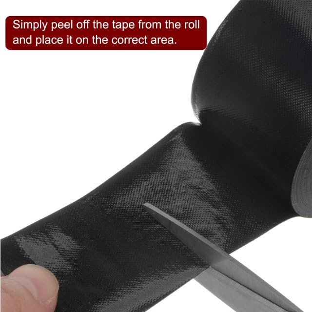Image of 1Roll Black 0.13mmx10m Black PTFE Teflon Tape Nonstick Tape 500℉ High-Temp Fiberglass Adhesive High Temperature Tape