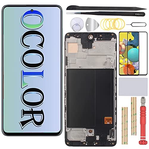 A51 AMOLED LCD Display for Samsung Galaxy A51 A515 A515U1 A515U A515A SM-A515F 2019 Touch Screen Replacement Digitizer Assembly with Tools (Not for A51 5G A516)