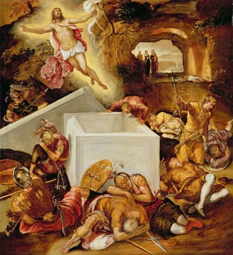Toile Résurrection du Christ Tintoretto affiche décoration murale salon 60x90cm