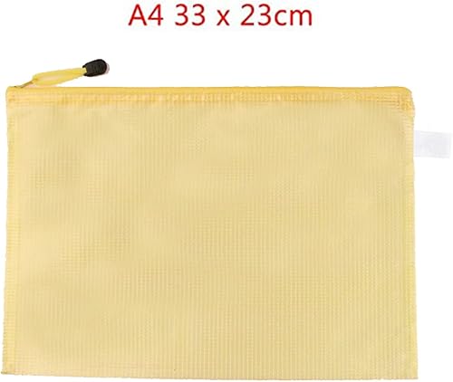 Miniatura 13 de Carteras de plástico A3 con cierre de cremallera, de malla, para documentos, carpetas de documentos, bolsillos de plástico, cartera de archivos