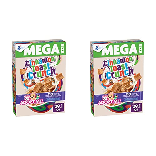 Original Cinnamon Toast Crunch Breakfast Cereal, Crispy Cinnamon Cereal, 29.1 Oz. Mega Size Box (Pack Of 2) #TOP7