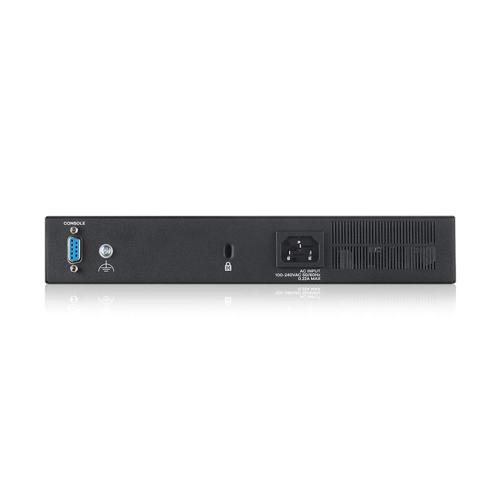 Zyxel GS2220-10-EU0101F commutateur réseau Géré L2 Gigabit Ethernet (10/100/1000) Noir | 8x Ports GbE + 2x Combo RJ-45/SFP, Sans Ventilateur, NebulaFlex, Multicast L2, IGMP Snooping, MVR, VLAN