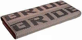 JDM WOMENS BRIDE RACING FABRIC TRIFOLD BROWN WALLET LEATHER GRADATION FEMALE+Key