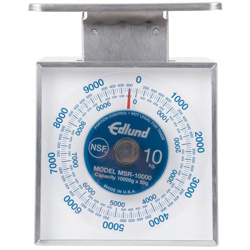 Edlund MSR-10000 Metric Portion Scale w/ Rotating Dial (10 kg x 50 gm Graduation)