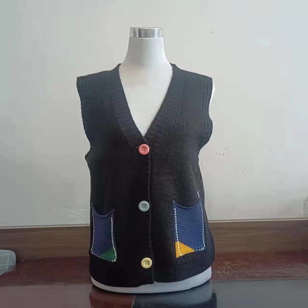 V Neck Sweater Vest Navy Blue 
