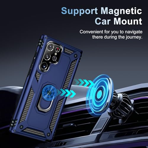 Coque Samsung S24 Ultra blindée bleue accessoire antichoc avec protège écran - 4