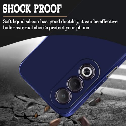 Image of Back Cover for Oppo A3 Pro 5G / K12x 5G | Full Camera Protection | Premium Liquid Silicon Case | Flexible Bumper Case for Oppo A3 Pro 5G / K12x 5G (Dark Blue)