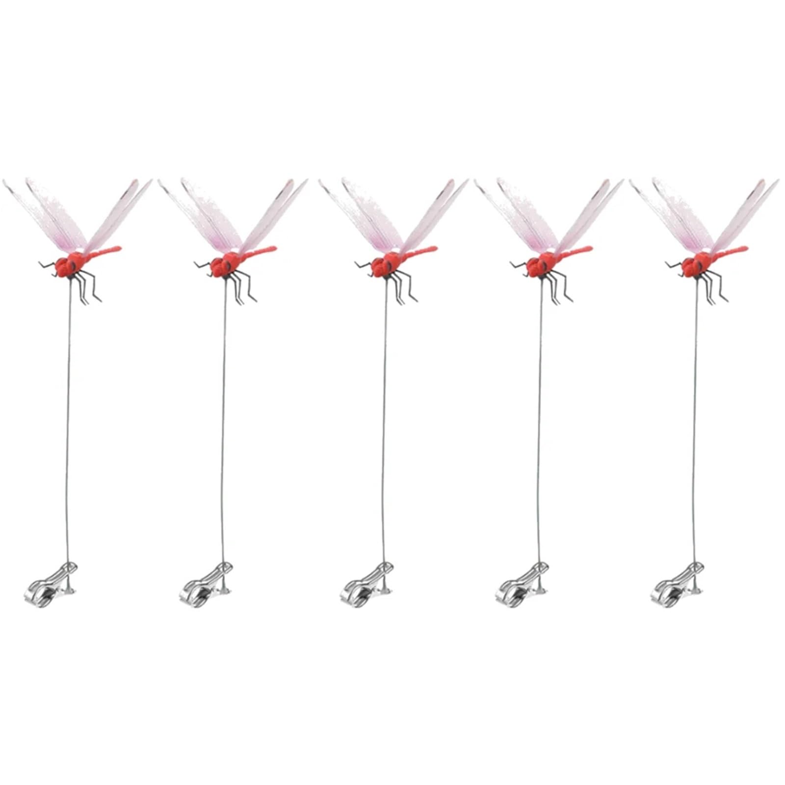 Realistic Dragonfly Hat Clips - Stylish Outdoor Garden Decor for Nature Lovers(Red 5PCS)