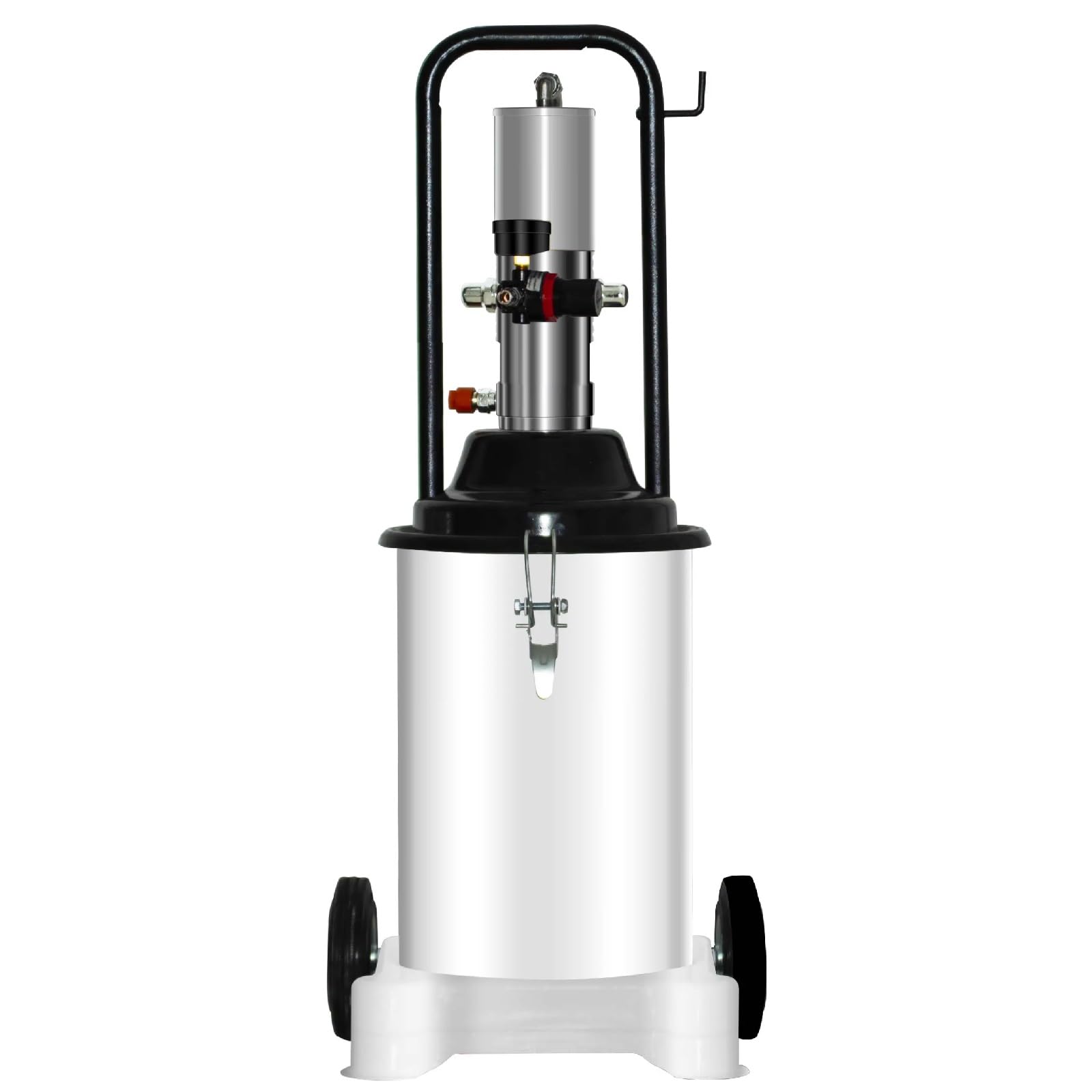 Bomba de grasa neumática con ruedas, capacidad de 12 litros, separador de aceite y agua, ideal para lubricación automotriz y maquinaria grande