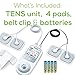 Beurer EM44 TENS Unit Muscle Stimulator with 50 Intensity Levels for Muscle Pain Relief, Muscle Stimulator Includes 4 Electrode TENS Pads, Belt Clip, and Batteries with Tens Machine