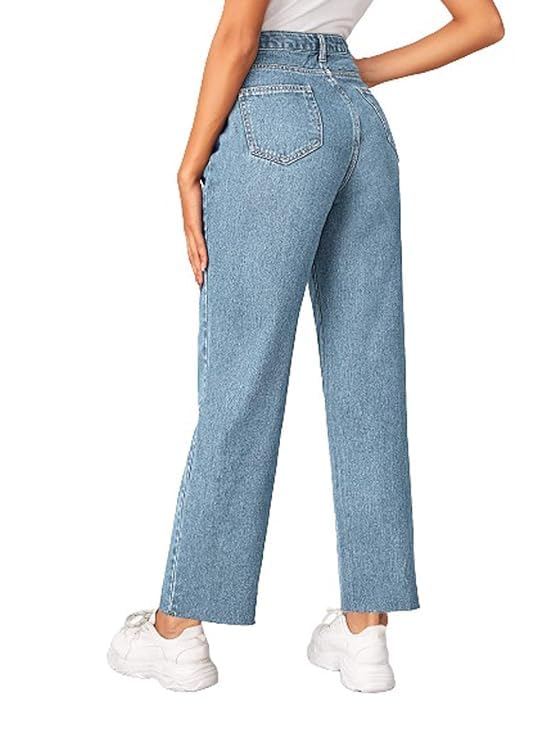 Image of Straight-fit Jeans for Women are a Versatile, Timeless Denim Style That Offers a Relaxed, consistent Width from The Hip to The Ankle.