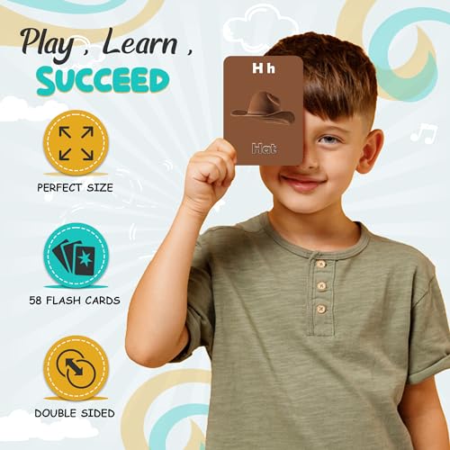 Image of LittleNewton - Premium Thick Modern Flash Cards for Kids, Educational Brain Toys, Montessori, Age 1-6 Years, Preschool Set of 2, 60 Flashcards