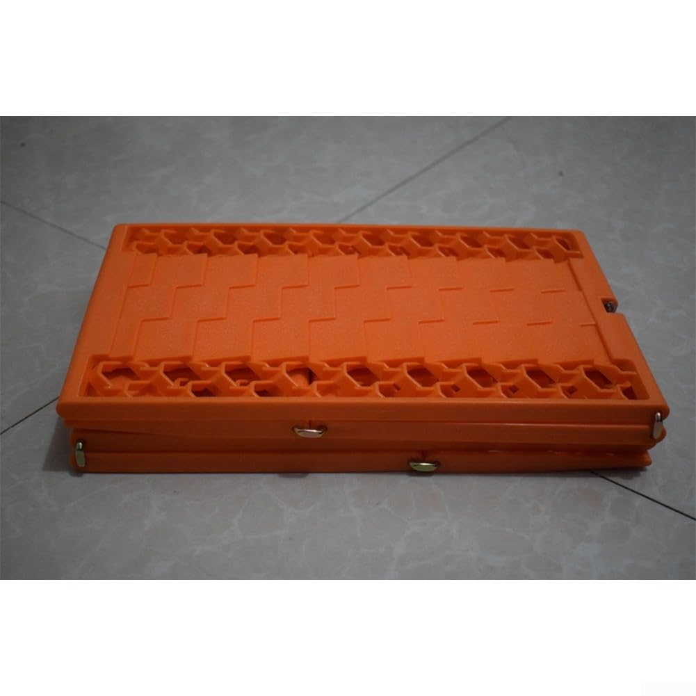ABS Ausfahrhilfe für Auto 30x18x30cm Rutschfeste Platte zur Steigerung der Traktion bei Schnee Schlamm und Sand Schnelle Montage Ohne Lackbeschädigung Robust Verformungsbeständig(1 pair of oranges)