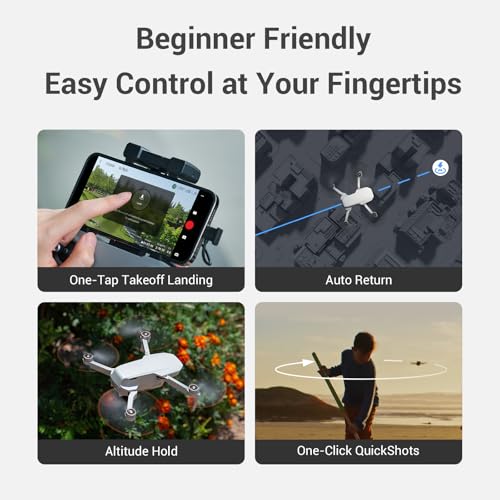 Specta Mini Drone Combo with 2 Batteries, 4K/30fps Video, 32800ft FPV Transmission, Easy to Fly, 3 Aixs Gimbal, 62-Min Flight, Under 249g Portable Drone for Beginners - Image 4