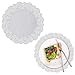 AMKOSKR 100 Pcs 12 Inch Round Lace Silver Paper Doilies Silver Foil Placemats Doily Paper Pad for Cakes Crafts Party Weddings Tableware Decor