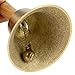 SINJEUN 4 PCS 6 Inch Brass Hand Bell, Solid Brass Hand Call Bells with Wooden Handle, Loud Ringing Bell Restaurant Call Service Bell for Christmas, School, Home, Restaurant, Bride Wedding