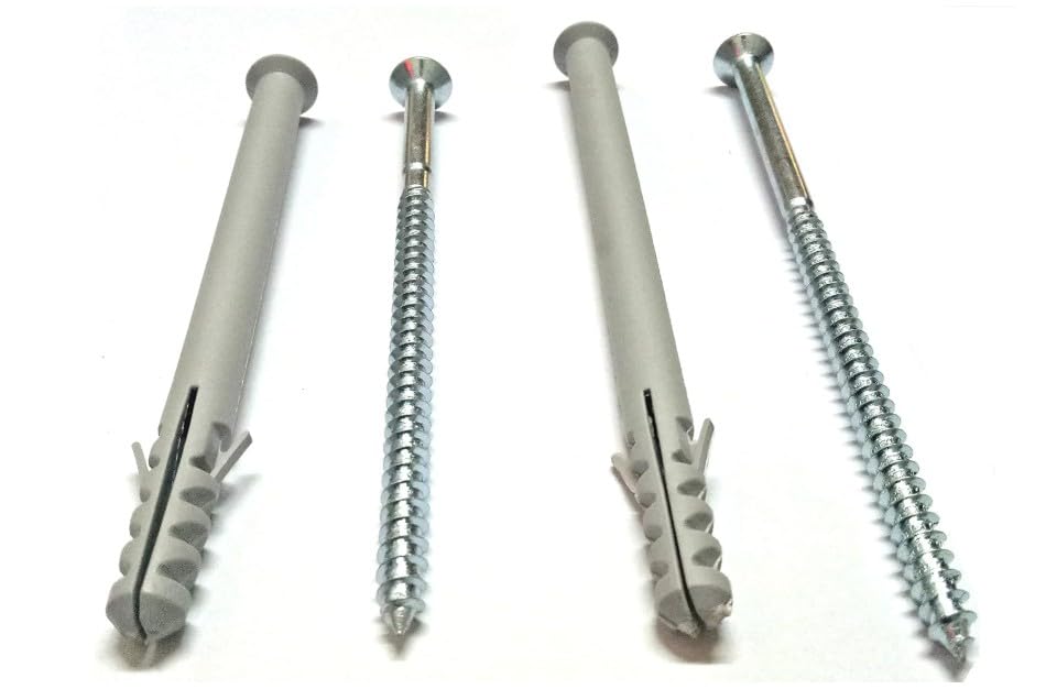 Nylon Frame Fixing Anchor with Screw Wall Plug Size 8x80 MM Set of 12-picture-11