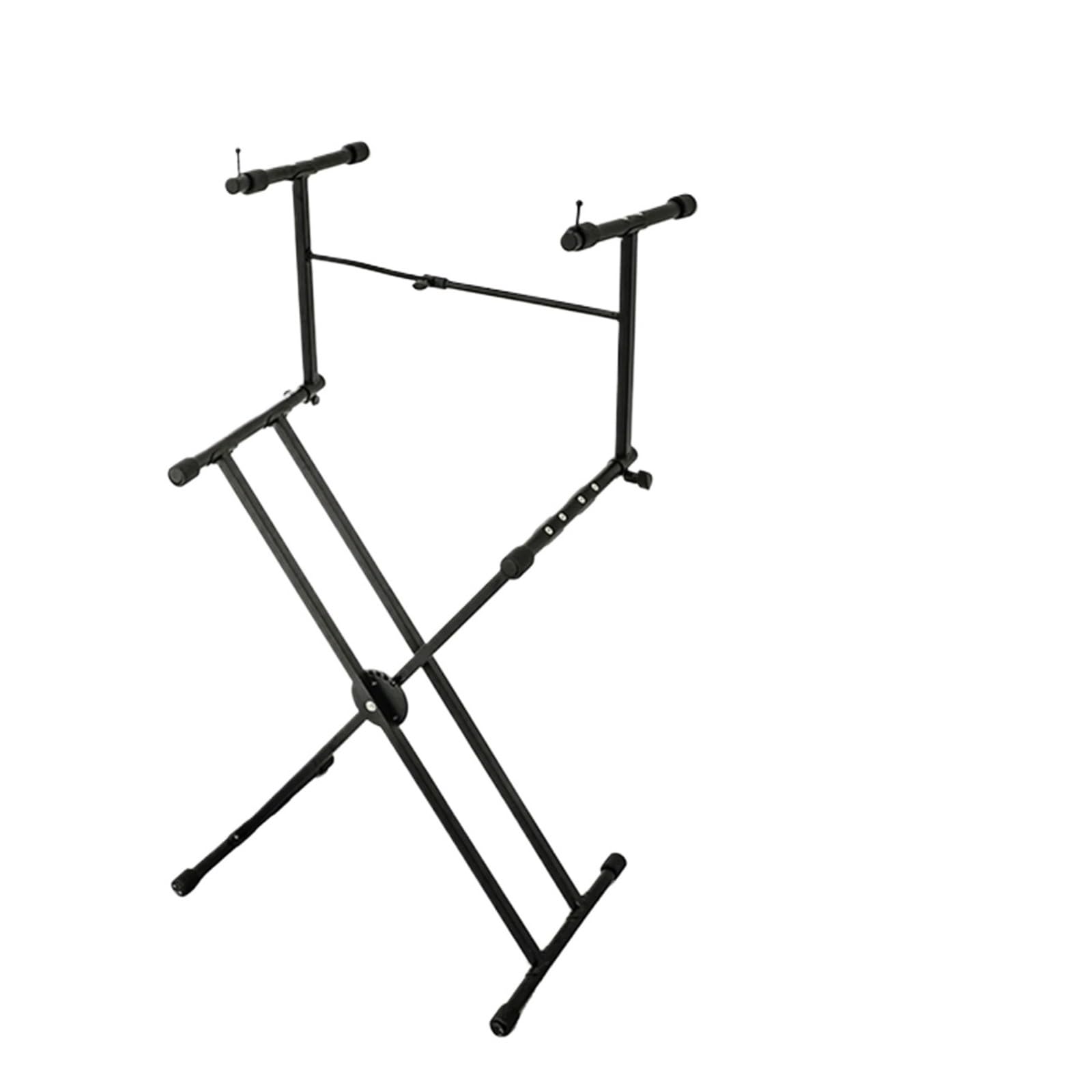 Zymjzbetic Black Keyboard Stand Double Music Piano Keyboard Instrument Stand