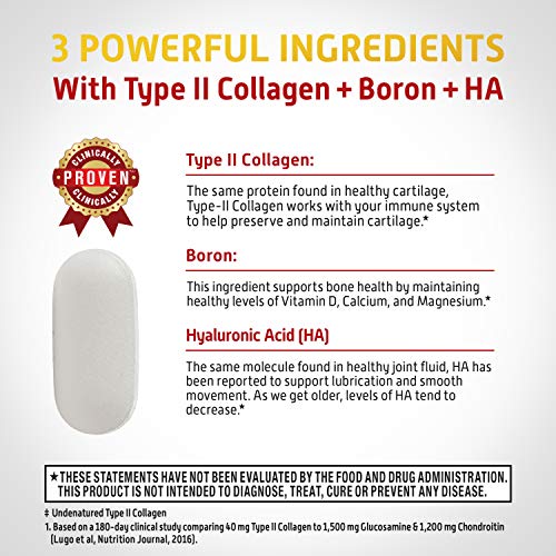 Move Free Ultra Triple Action Joint Support Supplement - Type Ii Collagen Boron & Hyaluronic Acid - Supports Joint Comfort, Cartiliage & Bones In 1 Tiny Pill Per Day, 30 Tablets (30 Servings)* #TOP2