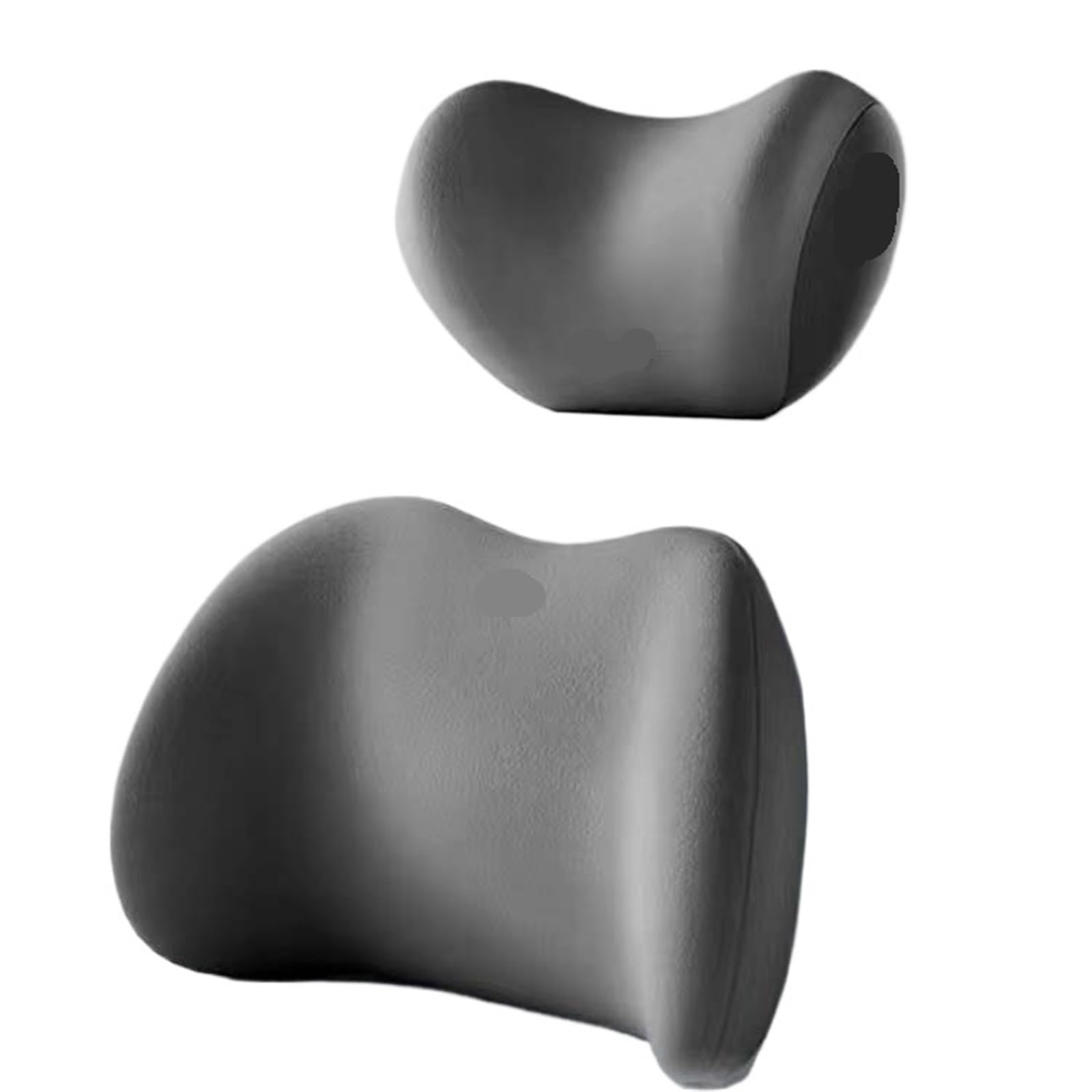 ATUMY Car Seat Pillow Car Headrest, Lumbar Support, Shoulder Pillow,Memory Cotton Waist Backrest Cushion Car Headrest(Set Grey)