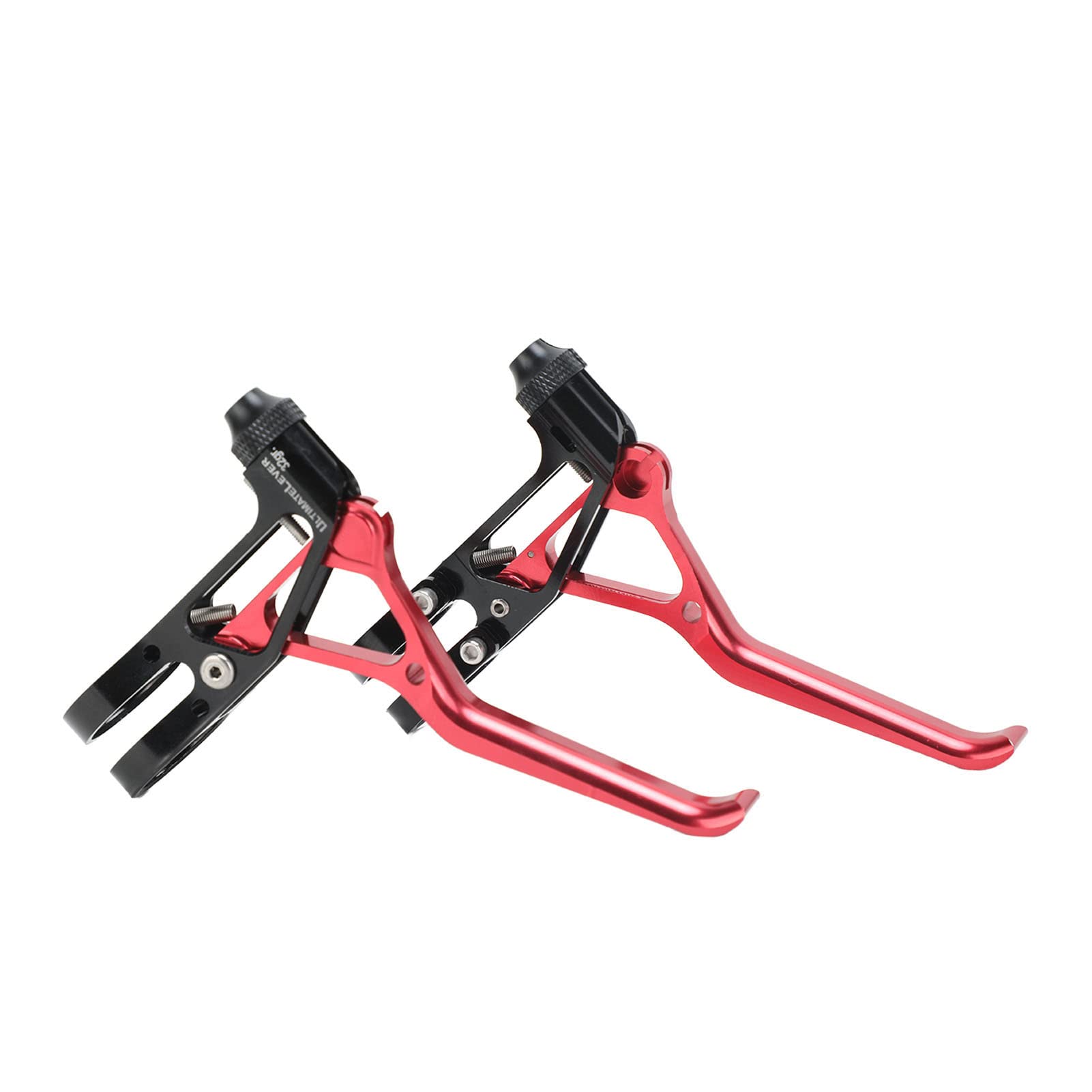 Leva del freno cava ultra leggera, durevole, regolabile, per bici da strada, in lega di alluminio leggera, 2 pezzi (rosso)