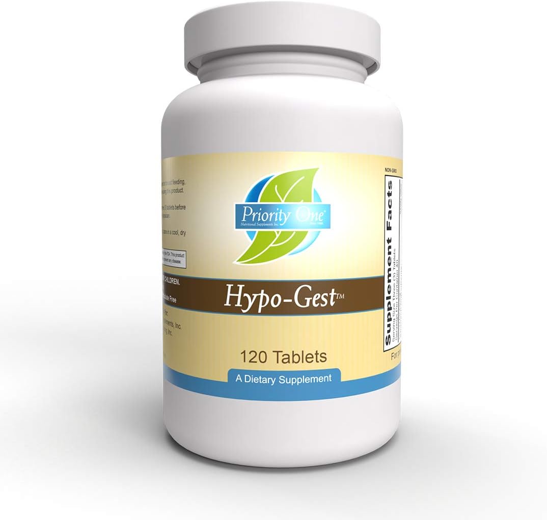 Vitamins Hypo Gest 120 Tablets - Mega Clinical dose of a Two Phase Formula that Provides enzymes to Maintain Healthy Digestion and intestinal Enzyme Activity.*