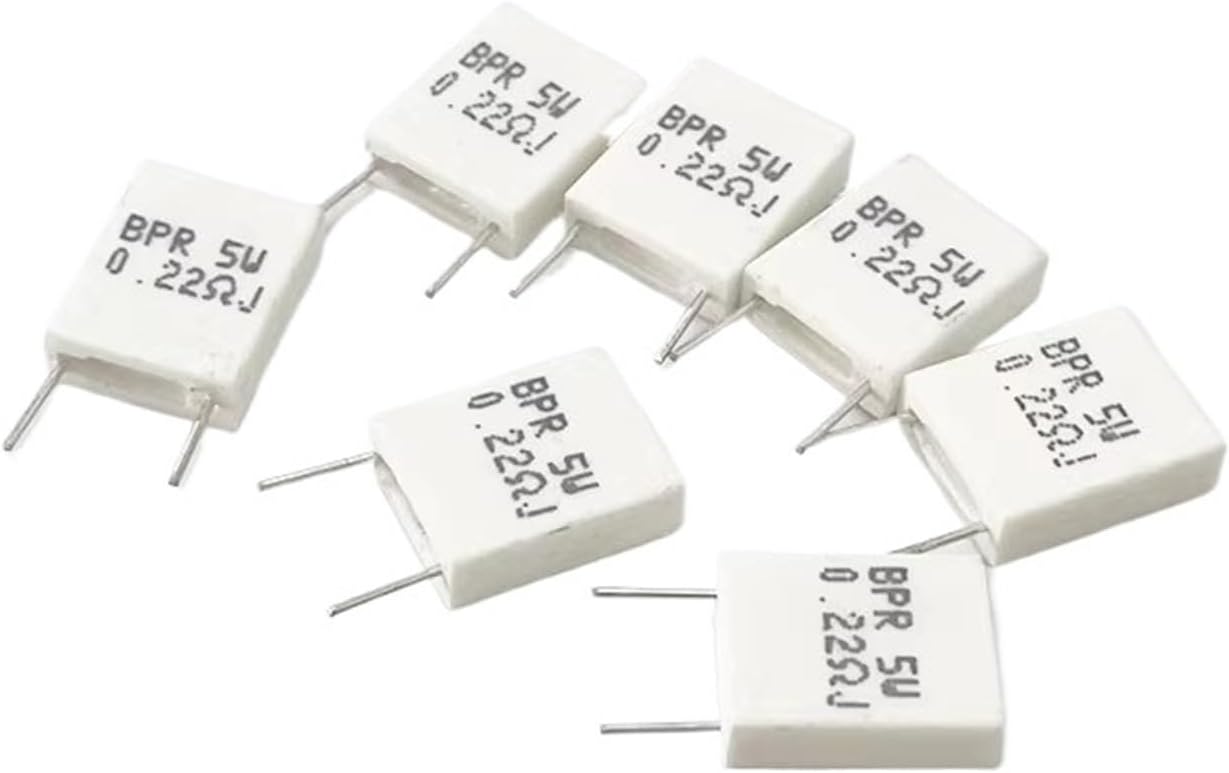 100pcs BPR56 5W 0.01 0.02 0.05 0.1 0.15 0.22 0.25 0.33 0.5 ohm Non-inductive Cement Resistor 0.1R 0.15R 0.22R 0.25R 0.33R 0.5R(0.05 ohm)