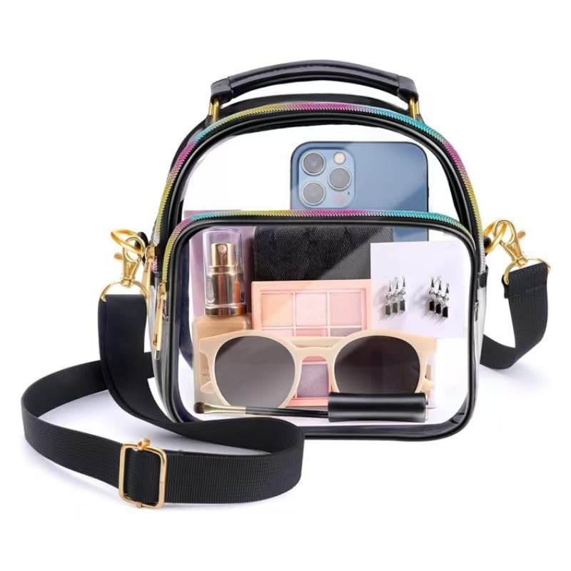 Transparent Tote Bag, Crossbody Bag, Versatile Shoulder Bucket Bag Fashionable High End Purse Stylish and Chic Suitable for Various Occasions2