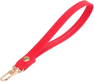 Operitacx Black Clutch Leather Key Fob Leather Wristlet Strap Key Wristlet Wallet for Keys Leather Wrist Strap Tape Hand Strap Handbag Camera Strap Wild Red Cellphone Purse Wrist Strap