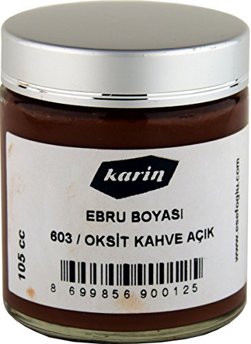 Óxido marrón Claro 105 ml Concentrado, Color de mármol, Ebru Boyas?, Marbled Color.