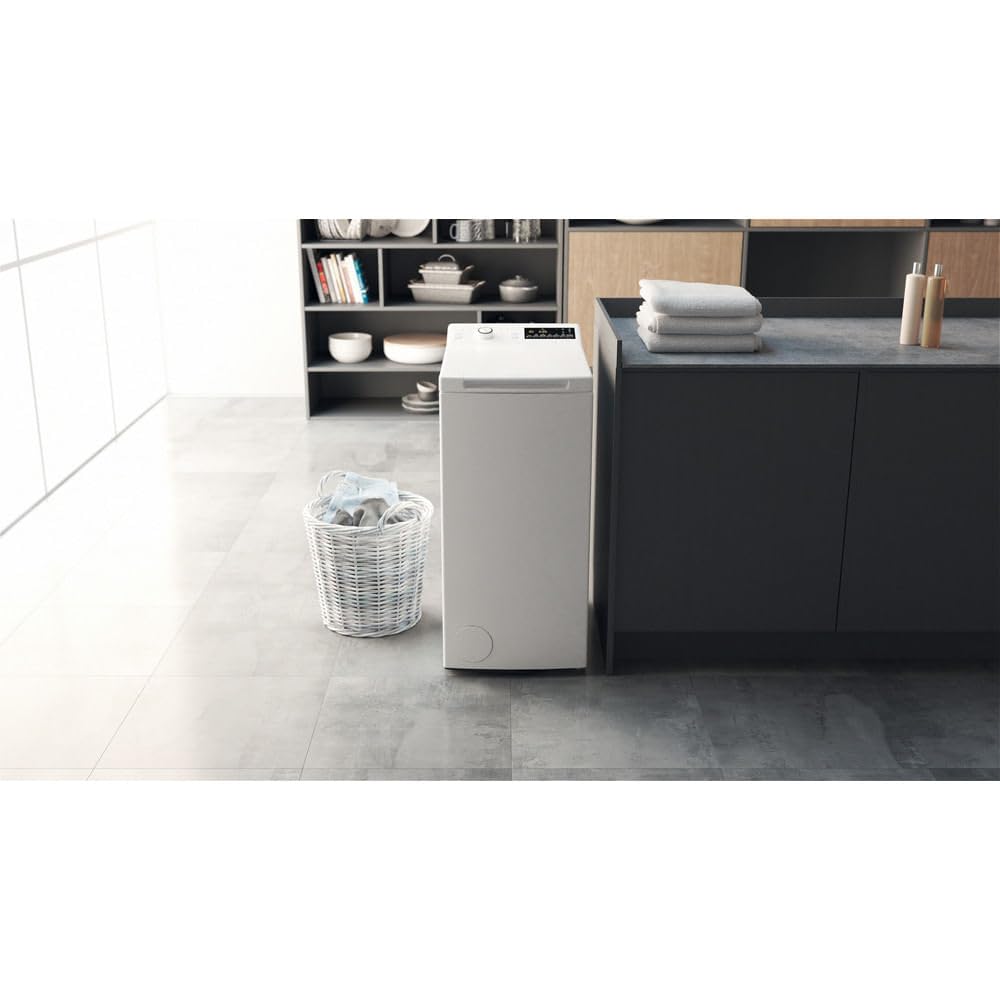 HOTPOINT ARISTON WMTG 725B IT - Lavatrice Carica dall'Alto Slim 7 kg, 6 Programmi, Centrifuga 1200 Giri, Cicli Baby e Antimacchia, Motore Inverter -Elettrodomestici per la Casa, Classe B, 40Lx90Hx60P