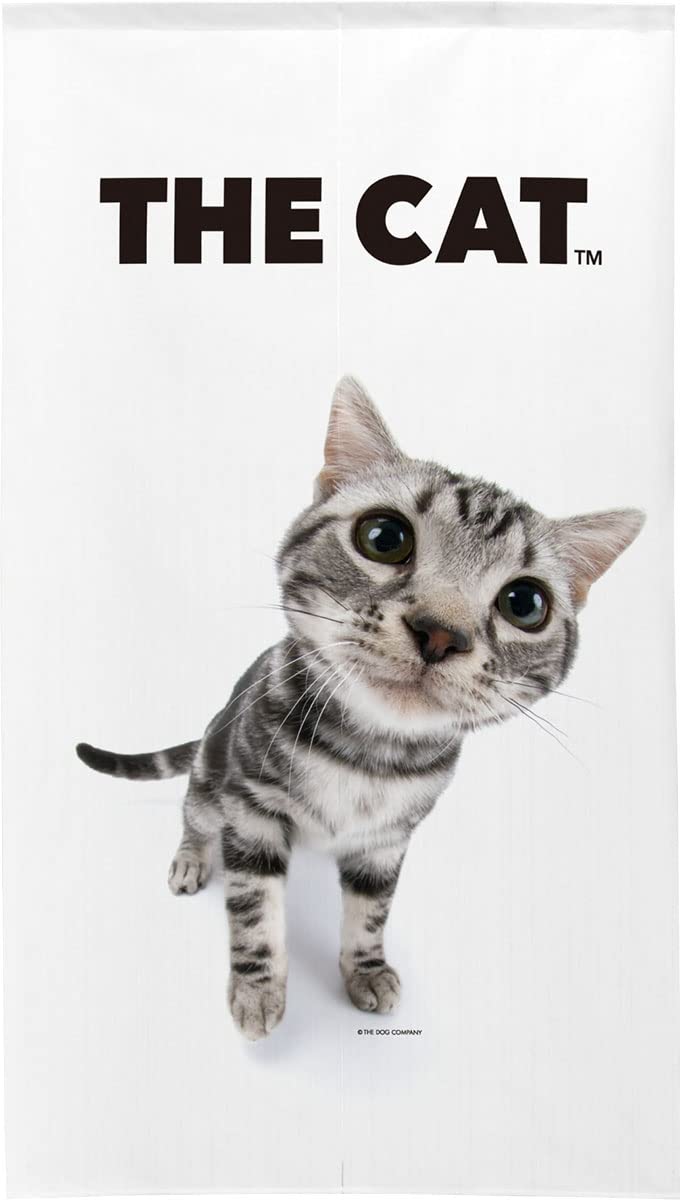 Amazon Co Jp のれん ネコ 猫 おしゃれ かわいい タペストリー ポスター The Cat アメリカンショートヘア シルバー 幅85 丈150cm ホーム キッチン