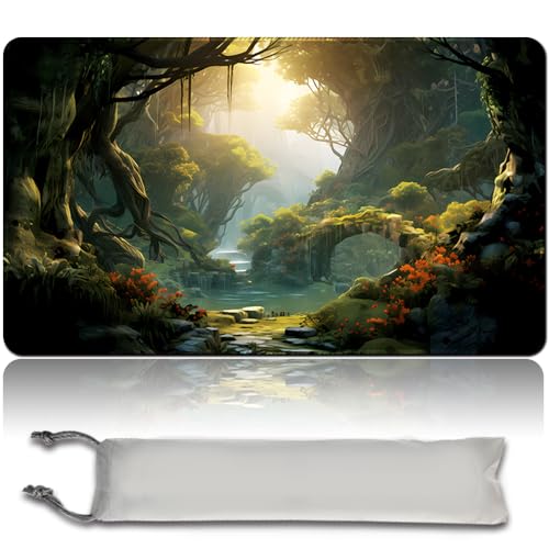 MPLR BOARD GAME MTG - Tapis de jeu - Sac étanche - Bords cousus - Surface en caoutchouc lisse - Zones (Black Lotus Playmat)