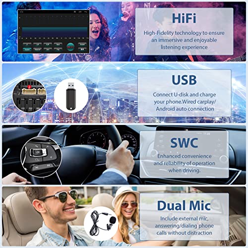 Android Car Stereo Radio With Wireless Apple Carplay Android Auto For Vw Passat Jetta Golf Seat, Podofo 9" Touchscreen Car Audio System With Bluetooth Gps Navigation Wifi Swc Usb Backup Camera #TOP7