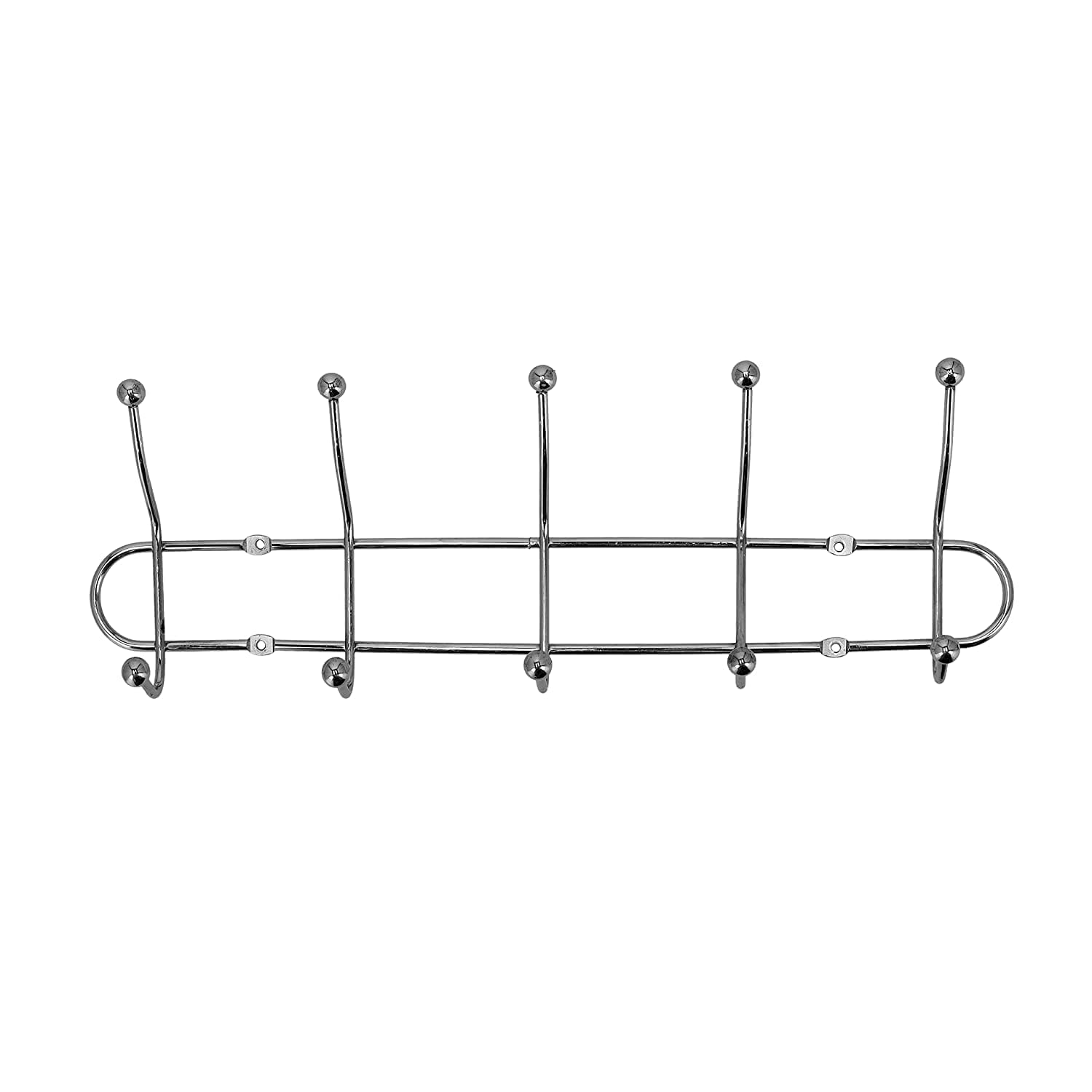 Wall Mount Hook | 6 Metal Hooks | Multifunctional 6 Hook Rack Organizer for Hanging Coat Clothes Hat Towel Bags Keys | Durable Heavy-Duty Wall-Mounted Hook Rack