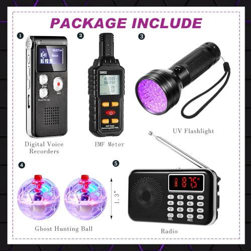 Kit de equipo para caza de fantasmas Dunzy 6 piezas miniatura 2