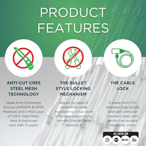 New & Improved ProKevLock Vehicle Side Mirror Covers Set with Anti-Theft Lock, UHMWPE, HPPE, 304 CRES Steel Mesh, Fits all Vehicles & Most Pickup Trucks, Protection from Ice, Bird Droppings, Version 3 - Image 6