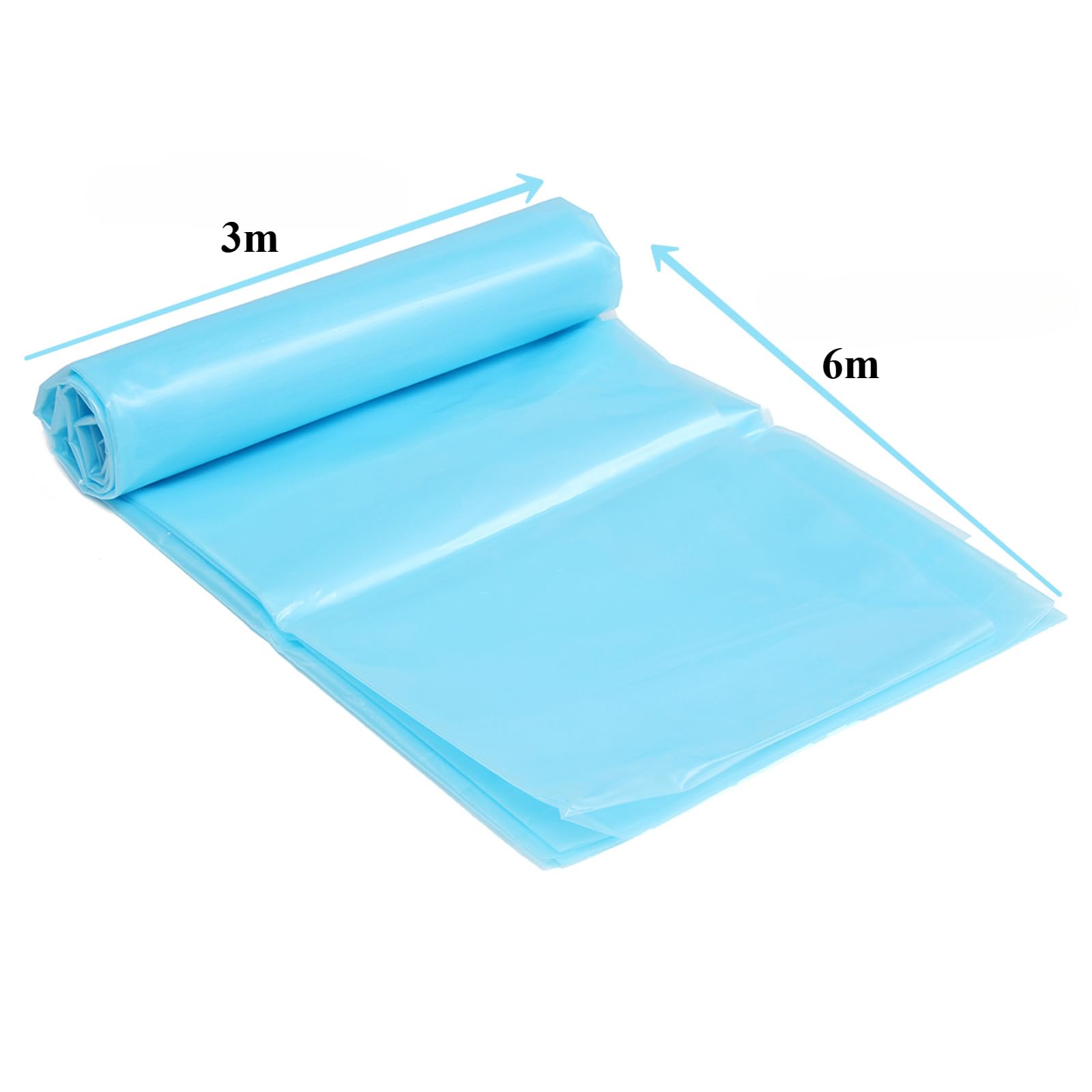 dDanke 3m×6m Blue Greenhouse Film 7.87mil Thick Waterproof Liner for Vegetable Garden Fish Pond Aquaculture Anti Aging