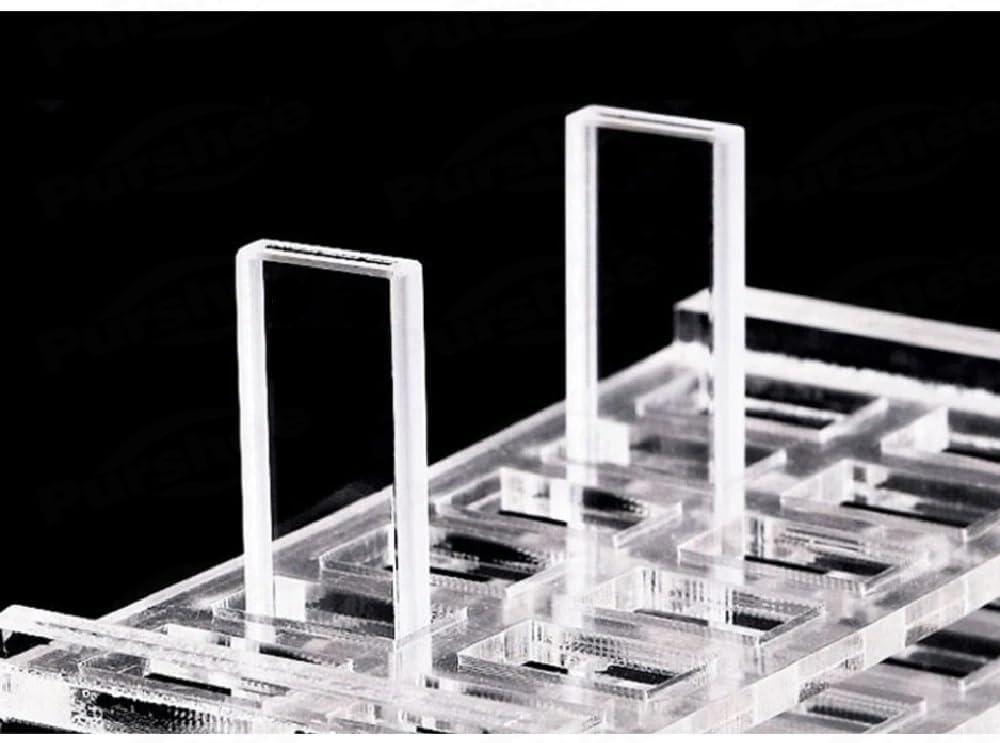Cuvette en quartz standard avec couvercle – 350 µL, longueur de trajet 1 mm, transmission élevée for spectrophotométrie UV/visible(Frit sintering)