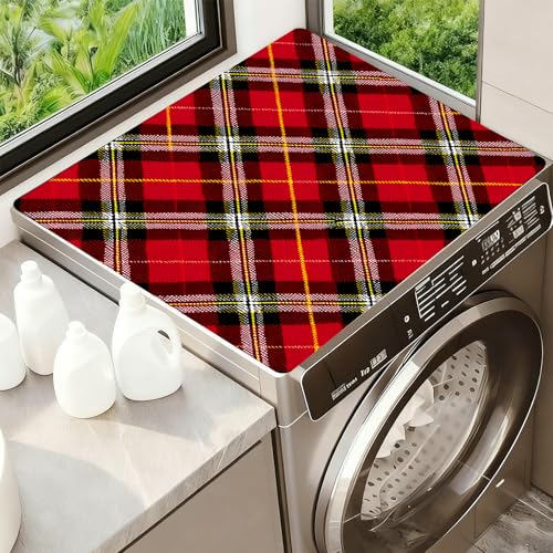 Image of Washer Dryer Top Cover Mat, Non-Slip Laundry Room Decor, Laundry Room Kitchen Appliance Decor Protector Size 23.6x19.7in