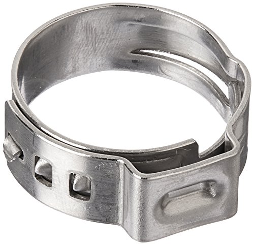 Oetiker 16700017 Stepless Ear Clamp, One Ear, 7 mm Band Width, Clamp ID Range 14.5 mm (Closed) - 17 mm (Open) (Pack of 50)