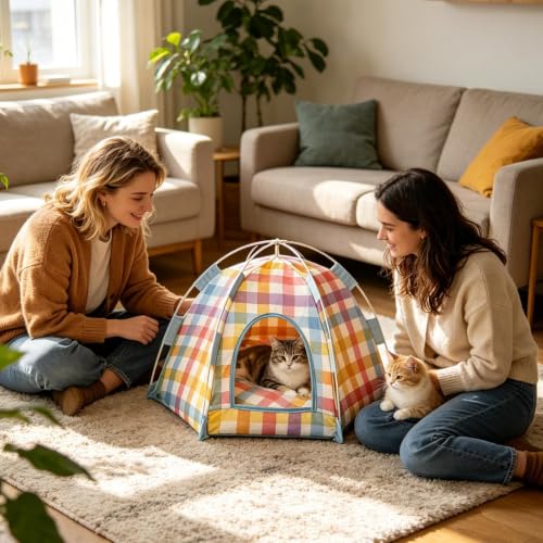 Carpa portátil para mascotas con ventilación para interior y zona de camping 3