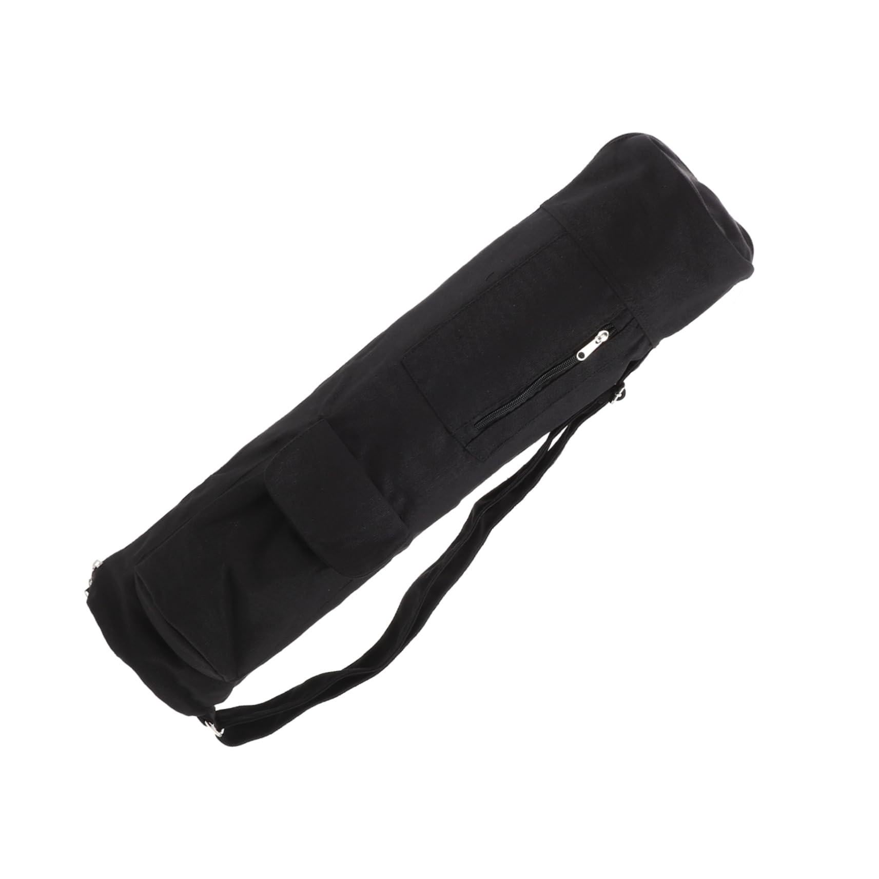 WOONEKY Bolsa de Yoga para Esterilla Negra, Gran Capacidad, Algodón y Lino