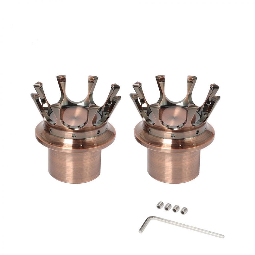 2pcs Motorrad -Frontachse -Nuss -Bolzen -Bolzenkappe Kronenstil kompatibel mit Softail Touring Sportler 883 48 1200(Bronze)