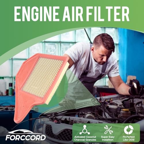 Image of Cabin & Engine Air Filter Kit for Grand Caravan 11-20, Town & Country 11-16 | for Ram C /V 2012-2015, Volkswagen Routan 2011-2014, Replace #CF10743 CA11050, Air Filter Combo Replacement Car Accessories