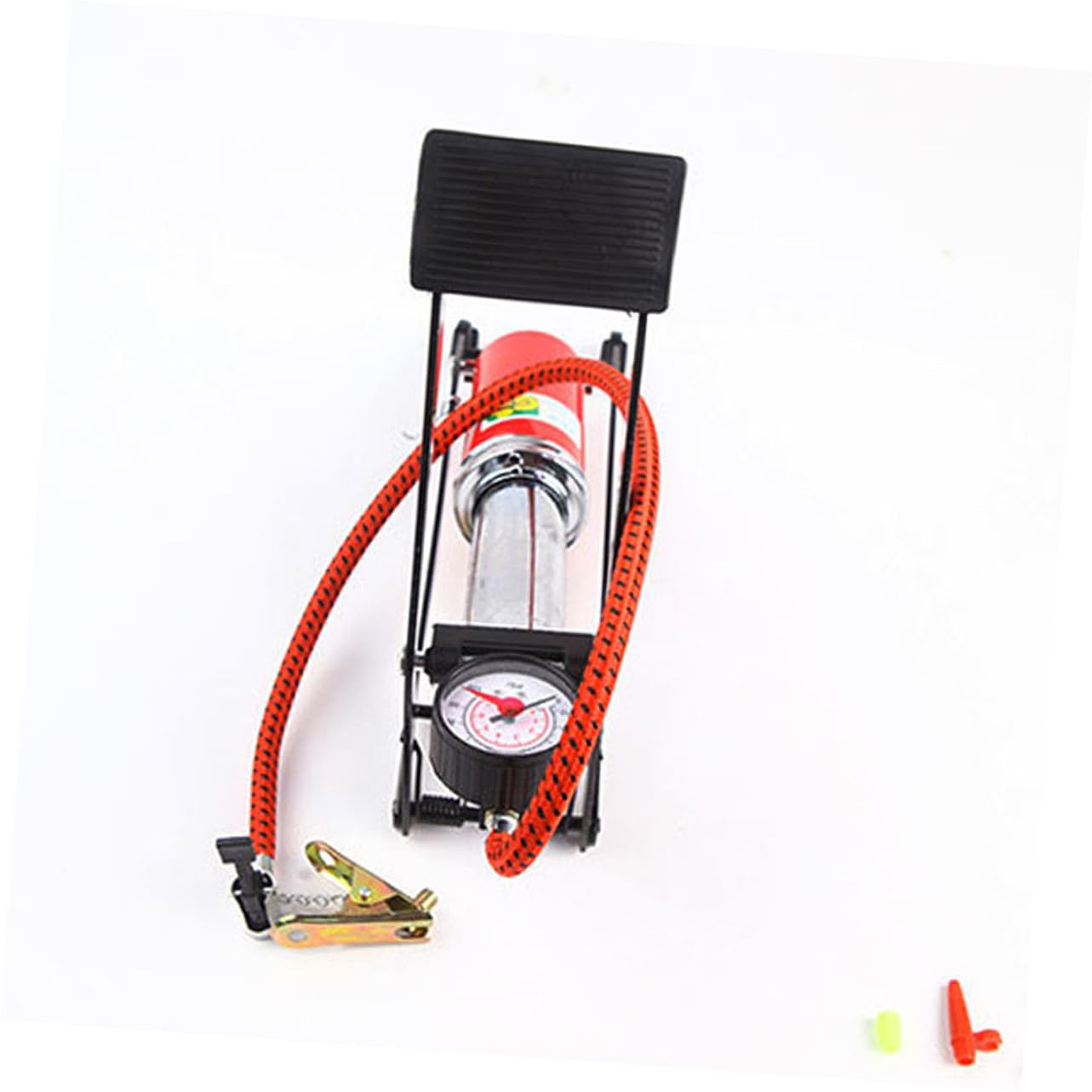 SOIMISS Bomba de Pie Portátil Manómetro y Válvulas Multifuncionales de Alta Presión Inflador Metálico para Coche y Bicicleta para Neumáticos y Objetos Inflables