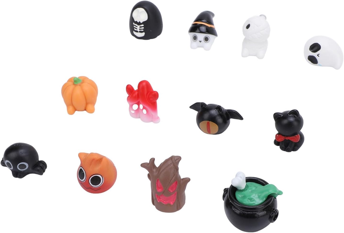 Holiday Miniature Figurine Set Resin Water Proof Slick Surfaces Ghost Skull Miniature Figurines